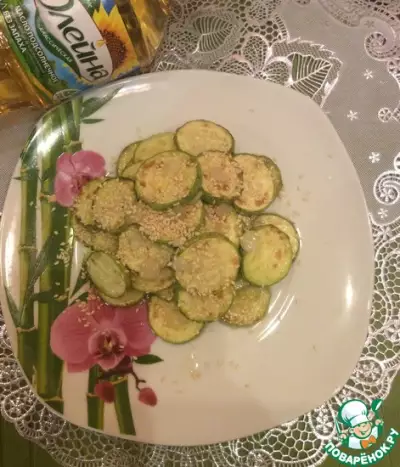 Теплый кабачковый салат
