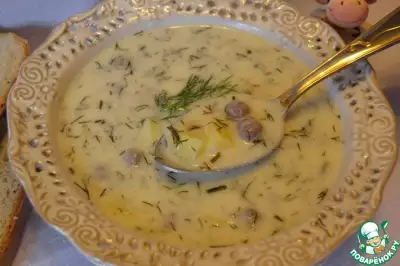 Румынский укропный суп с фрикадельками