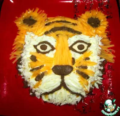 Печеночный салат суровый тигр