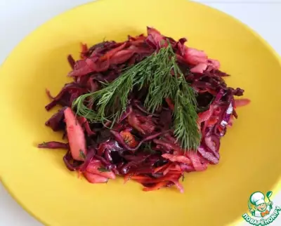 Салат "0 калорий" из краснокочанной капусты