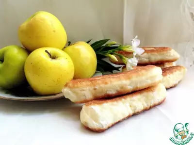 Жареные пирожки с яблочно грушевым джемом