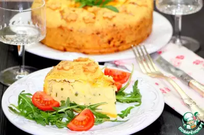 Картофельный пирог с сыром и зеленью