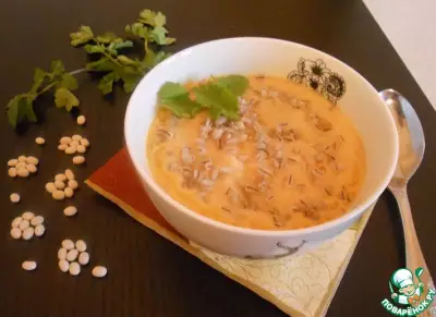Фасолевый суп-пюре с перловой крупой