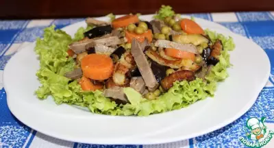 Салат из баклажанов с говядиной