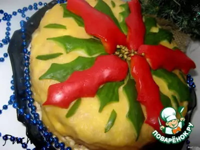 Закусочный торт "Рождественский цветок"