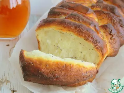 Хлеб "Гармошка" со сливочным сыром и маком