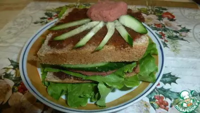 Сэндвичи с постной колбасой