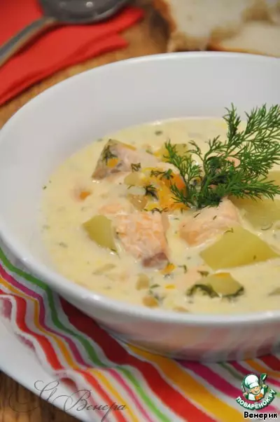Сырный рыбный суп