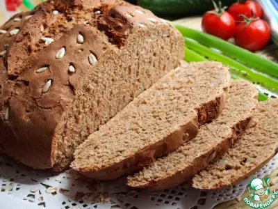 Ржаной хлеб на квасе с подсолнечными семечками