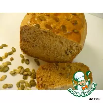 Пшенично-ржаной хлеб с паприкой, овсяными хлопьями и тыквенными семечками
