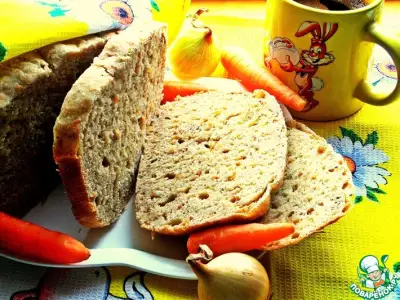 Хлеб с жареным луком и морковью