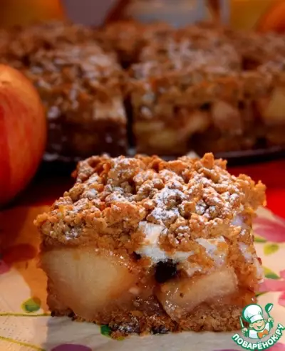 Польский яблочно-ореховый пирог