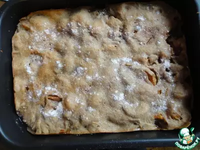 Ржано-пшеничный пирог с яблоками