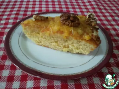 Апельсиновый пирог с орешками