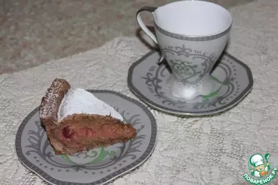 Баскский пирог с вишней и шоколадом