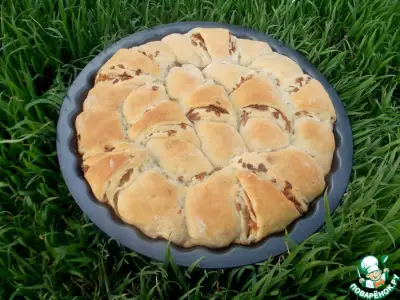 Луковый пирог на картофельном тесте