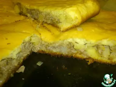 Пирог с фаршем и картофелем