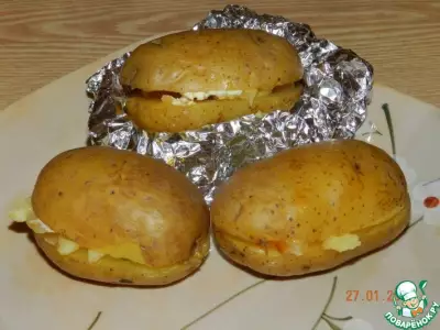 Картофель, запечённый с салом