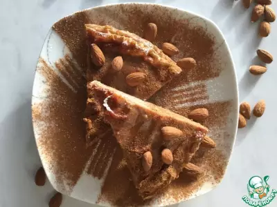 Банановый пирог из греческого теста розочка