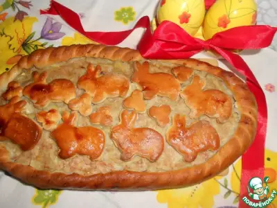 Картофельно-мясной пирог к Пасхе
