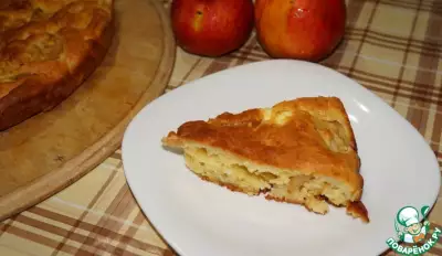 Творожно-яблочный пирог