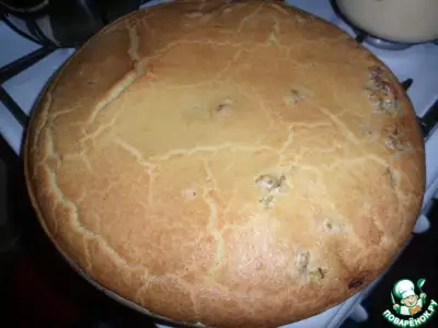 Заливной пирог с фаршем и картофелем