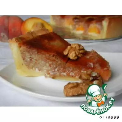 Персиковый пирог с миндальным франжипаном