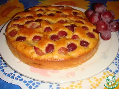 Итальянский пирог с виноградом
