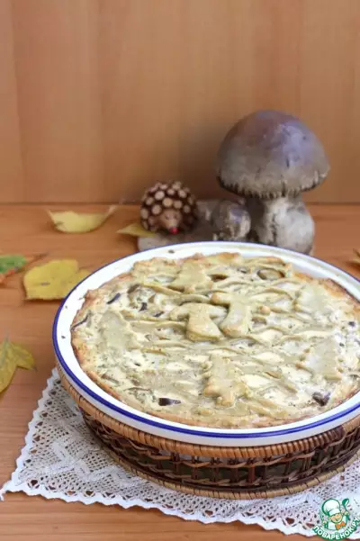 Пирог с грибами осенняя радость