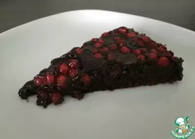 Бруснично-шоколадный пирог