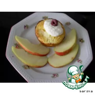 Творожно-яблочные кексы