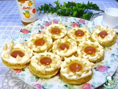 Низкокалорийное пирожное с ананасом и конфитюром