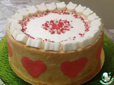 Торт-суфле "Клубничное сердце"