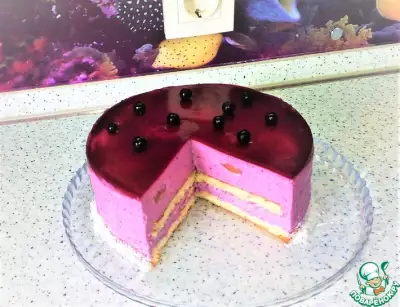 Муссовый торт "Чёрная смородина"