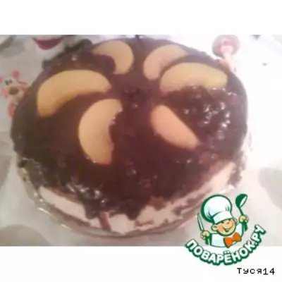Тортик Сливочное облако с персиками