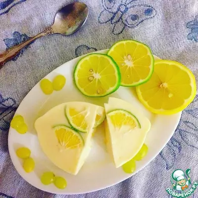 Персиковое йогуртное желе с лаймом