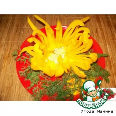 Хризантема из болгарского перца