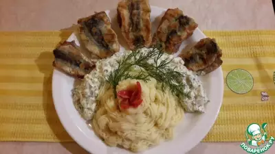 Шницели из салаки с салатом а-ля "тар-тар"
