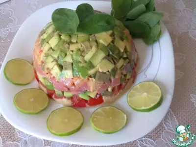 Салат из авокадо с креветками