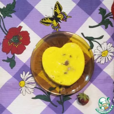Творожно-сметанное лимонное суфле с ягодами в микро