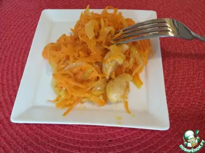 Дальневосточный морковный салат с курицей