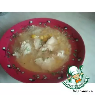 Куриный суп с рисовой вермишелью