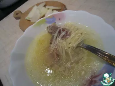 Суп лапша домашняя с индюшатиной