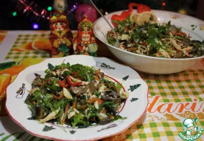 Салат из индейки и баклажанов