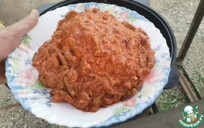 Сердечки в томатно сметанном соусе