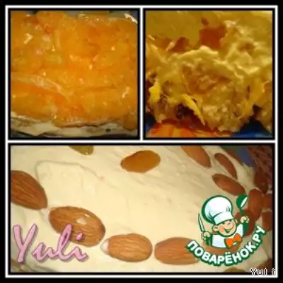 Творожный десерт с апельсинами "Нежность"