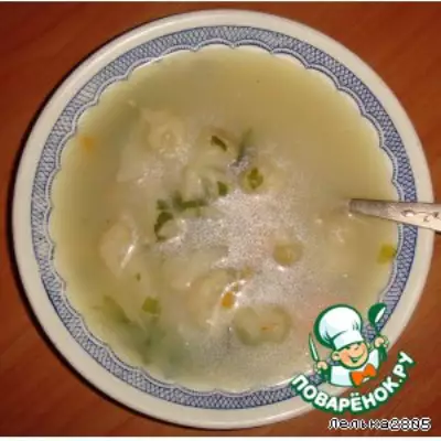 Суп из цветной капусты с сырком
