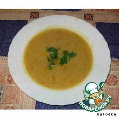 Тыквенный суп с чечевицей