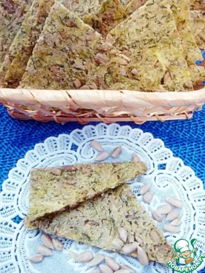 Хлебцы из кабачков и семян подсолнуха