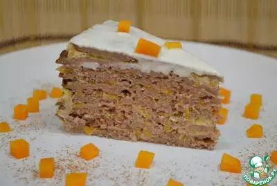 Печеночный торт с тыквой